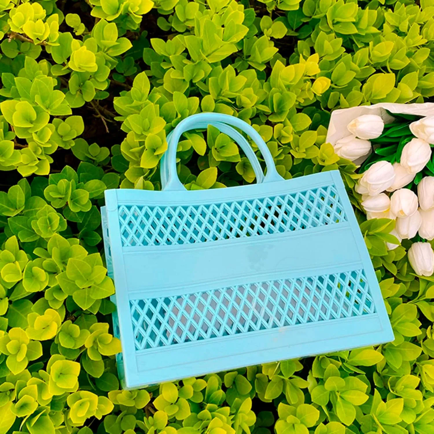 Fashion Big Capacity PVC Shopping Tote Bag Rubber Silicone Beach Bag Clutch Nails Coffin Shape Bags