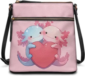 GIFTPUZZ Leather Shoulder Bag Work Totes for Women Purse Handbag with Back Zipper Pocket Large Crossbody Bag