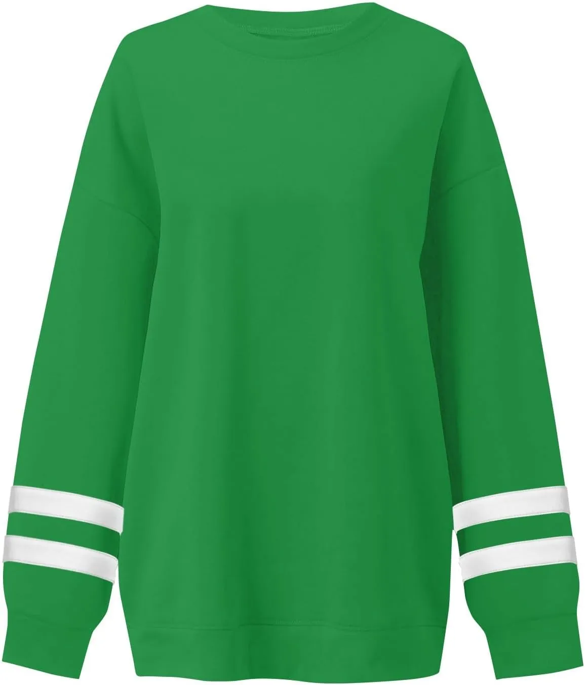 GOFULY Crewneck Sweatshirts Women Plus Size Oversized Fall Winter Pullover Long Sleeve Solid Sweatshirts Casual Shirts