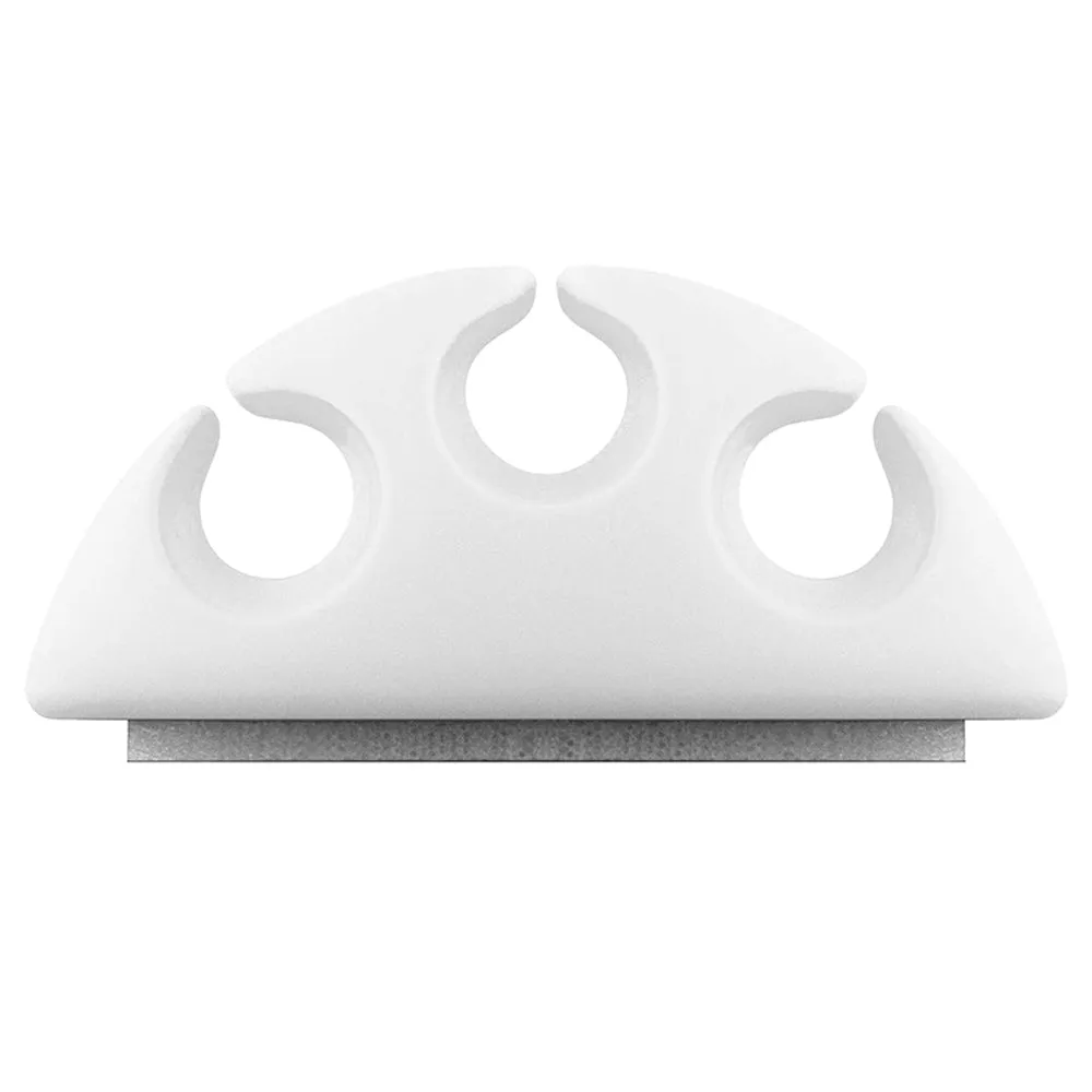 Goobay 3-Slot Adhesive Cable Organizer 3.43cm (White) 4-Pieces