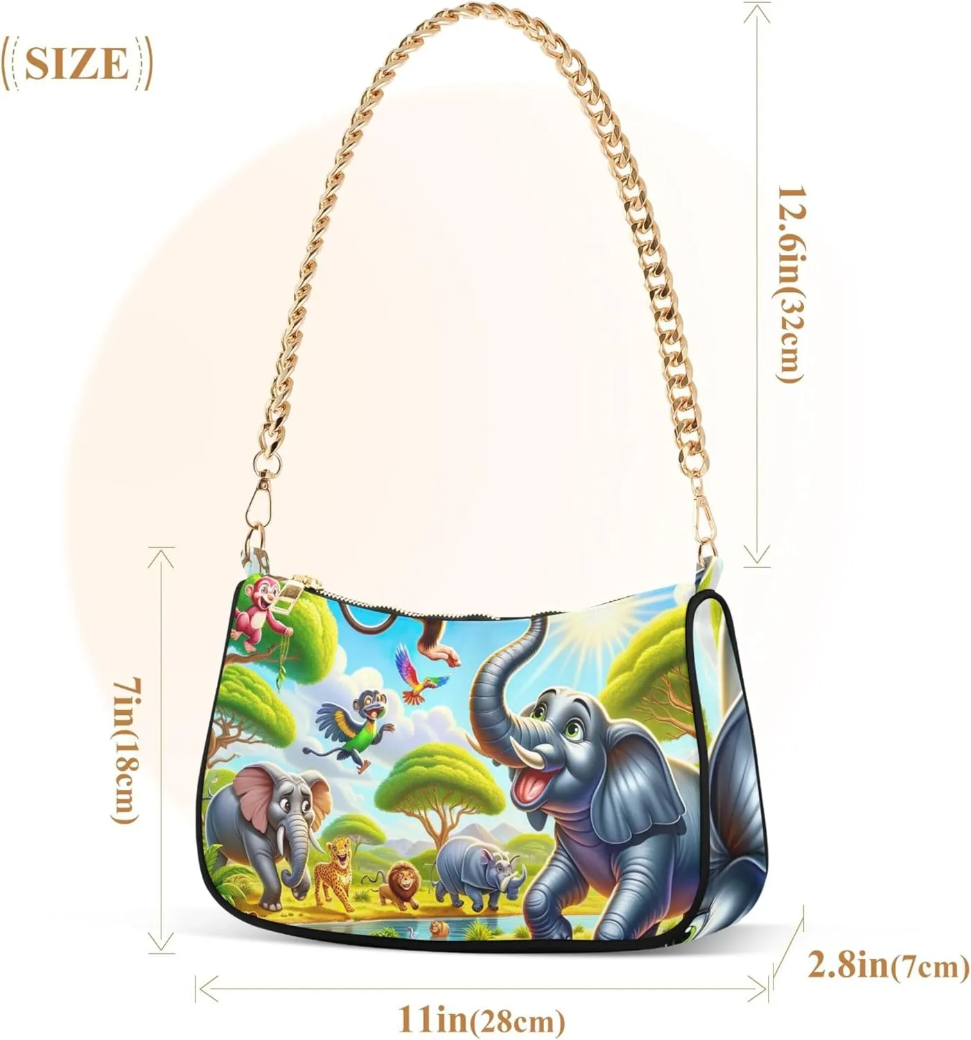 Graffiti Painting Abstract Chain Purse Hobo Clutch Bag Women's Designer Inspire Handbags Shoulder Strap