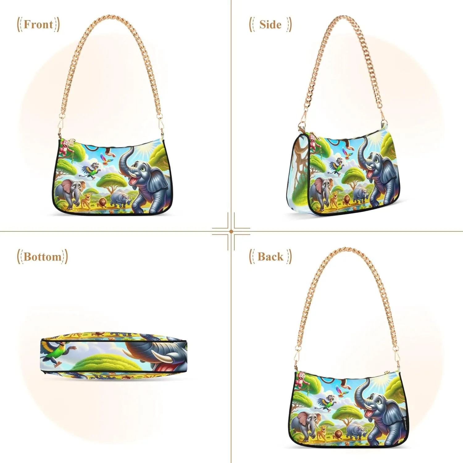 Graffiti Painting Abstract Chain Purse Hobo Clutch Bag Women's Designer Inspire Handbags Shoulder Strap