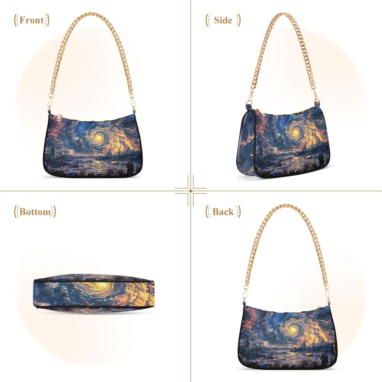 Graffiti Painting Abstract Chain Purse Hobo Clutch Bag Women's Designer Inspire Handbags Shoulder Strap
