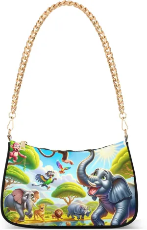 Graffiti Painting Abstract Chain Purse Hobo Clutch Bag Women's Designer Inspire Handbags Shoulder Strap