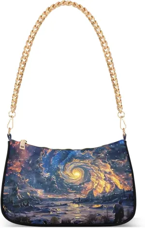 Graffiti Painting Abstract Chain Purse Hobo Clutch Bag Women's Designer Inspire Handbags Shoulder Strap