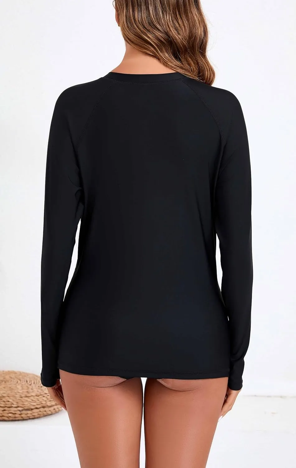 Halcurt Women's Long Sleeve Swim Shirt UPF 50  Rash Guard Top