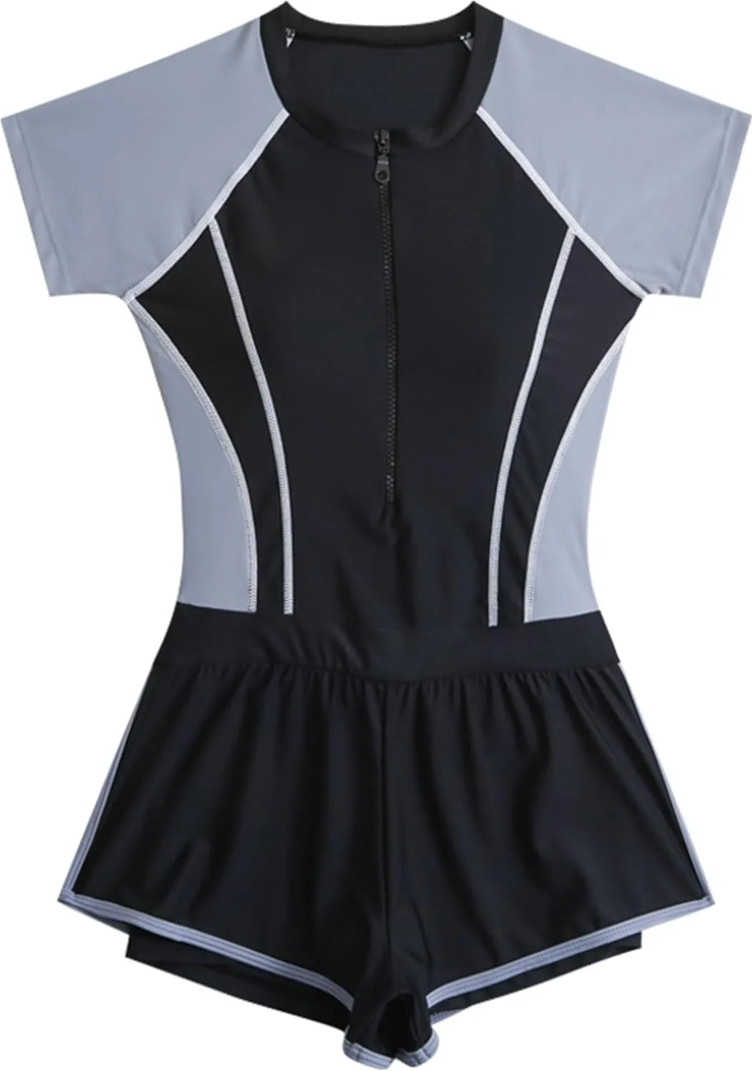 Happy Cherry Kids Girls Rash Guard Two/One Piece Bathing Suit UPF 50  Swimsuit with Ruffle Skirt/Shorts