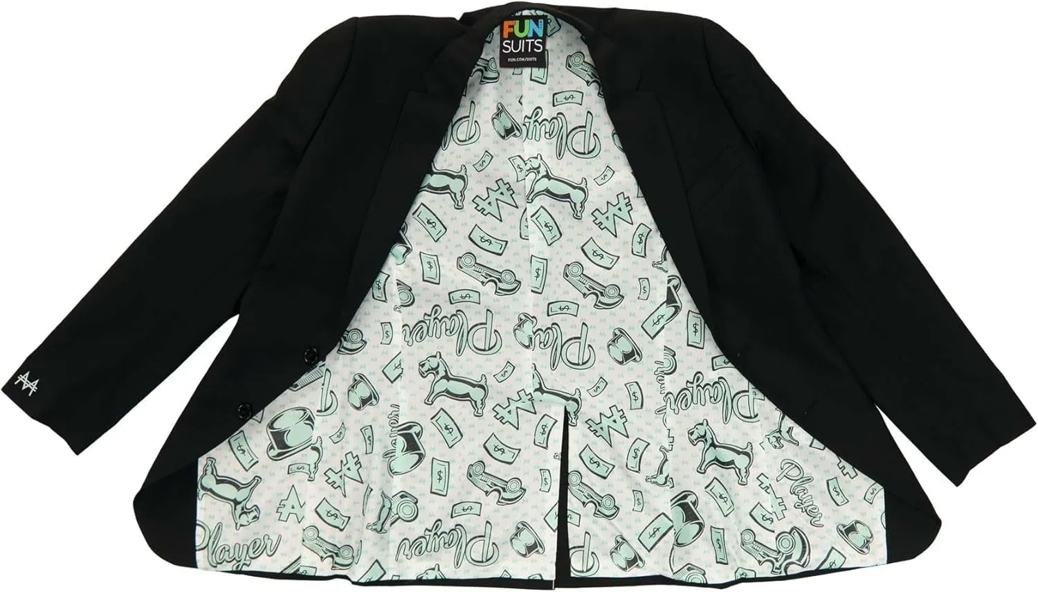 Hasbro Monopoly Blazer | Men's Board Game Sport Coat | Themed Graphic Lining | Embroidered Sleeve