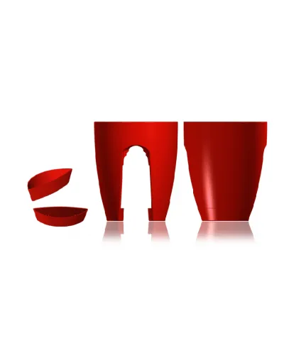High Quality Plastic Balcony Railing Planter (Red)