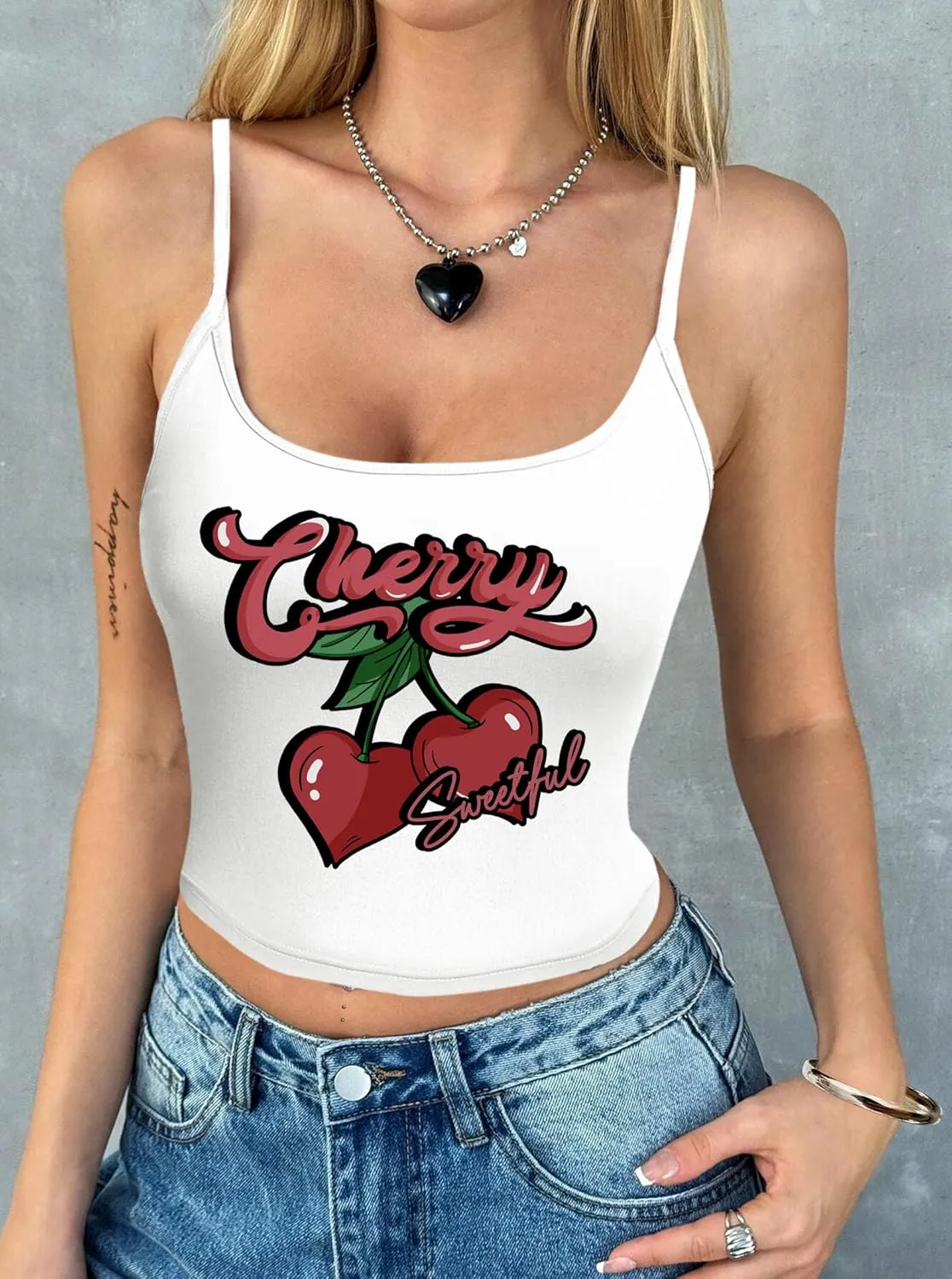 Hilinker Women's Sexy Leopard Print Cami Crop Tops Cheetah Spaghetti Strap Y2K Tank Top