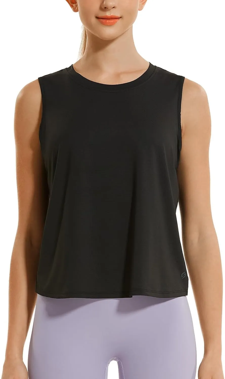 HODOSPORTS Workout Tops for Women UPF 50  Open Back Sleeveless Tank Tops Quick Dry Athletic Gym Yoga Shirts Loose Fit