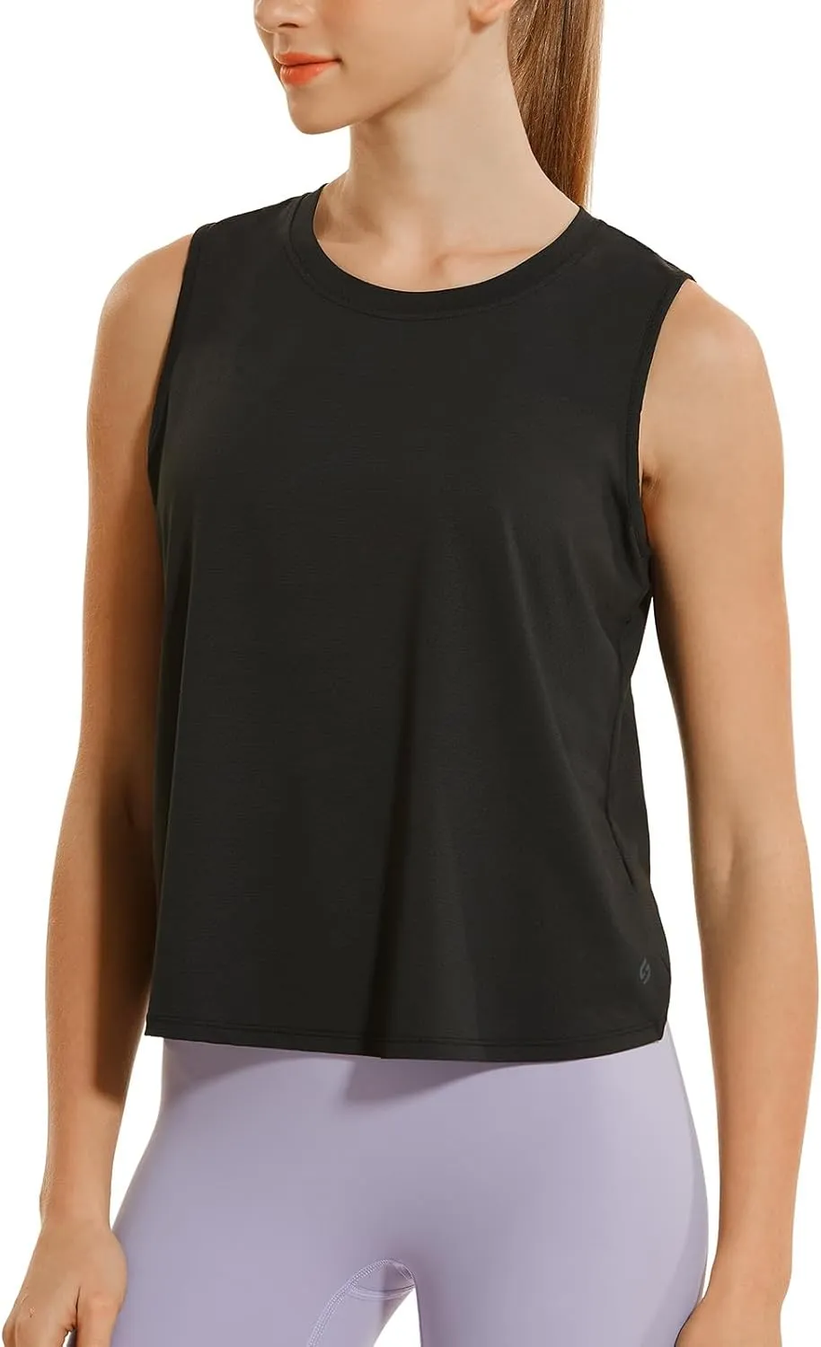 HODOSPORTS Workout Tops for Women UPF 50  Open Back Sleeveless Tank Tops Quick Dry Athletic Gym Yoga Shirts Loose Fit