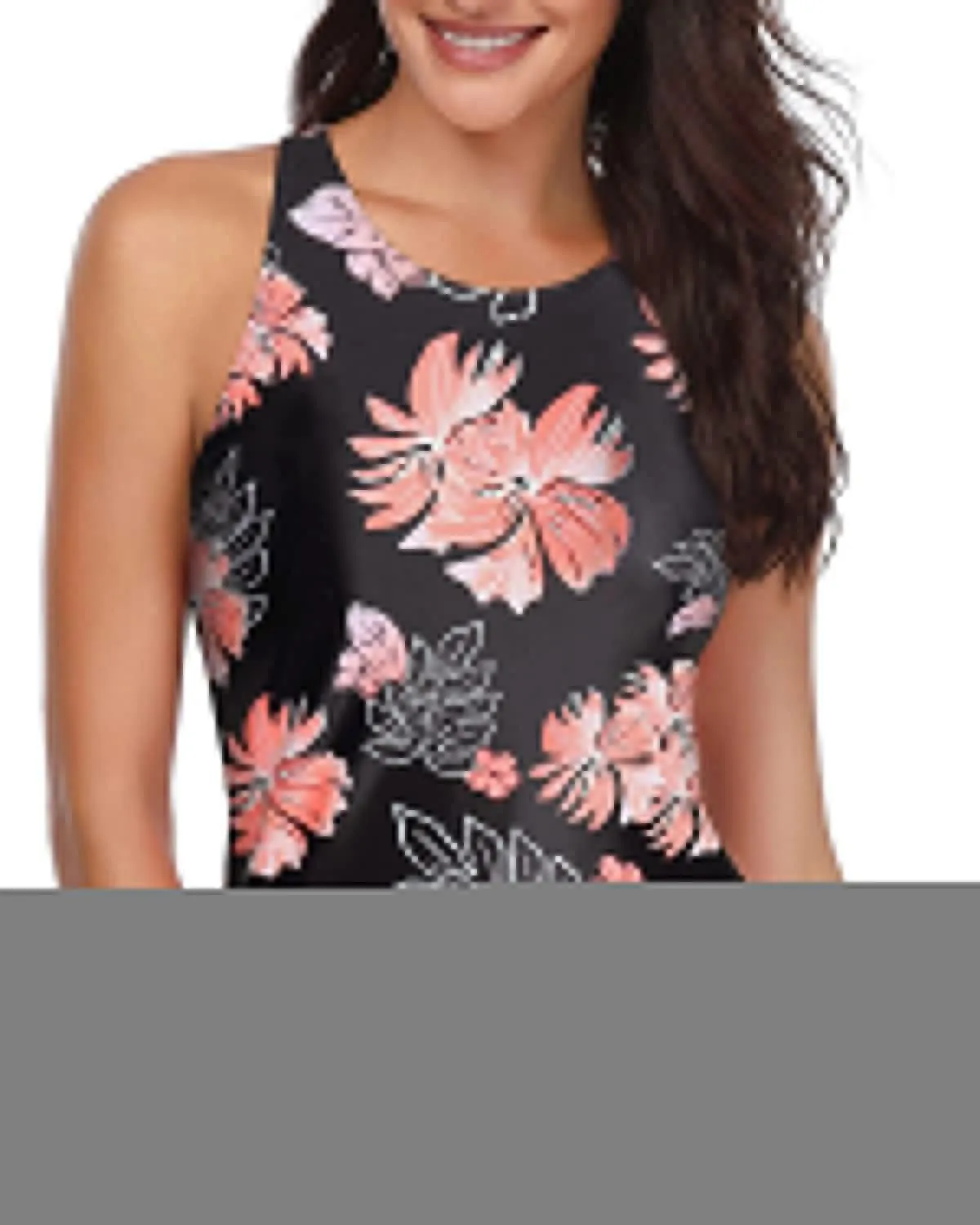 Holipick High Neck Tankini Top Bathing Suit Tops for Women Tummy Control Tank Tops Swimsuits