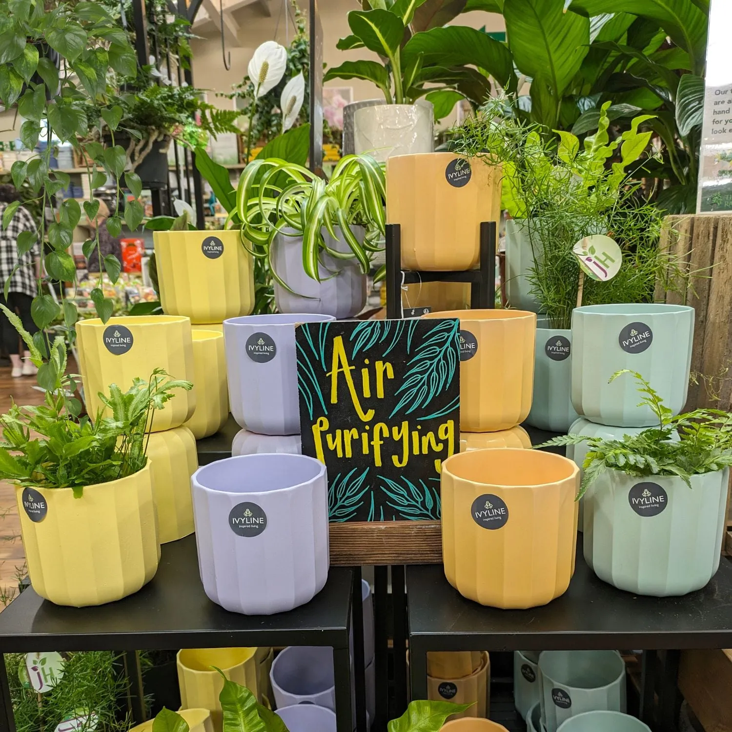 Ivyline 15cm Lemon Yellow Geo Positano Pot