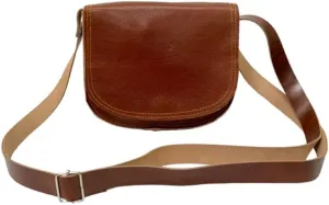 Jerusalem Sandals Double Seam Saddle Bag - Brown
