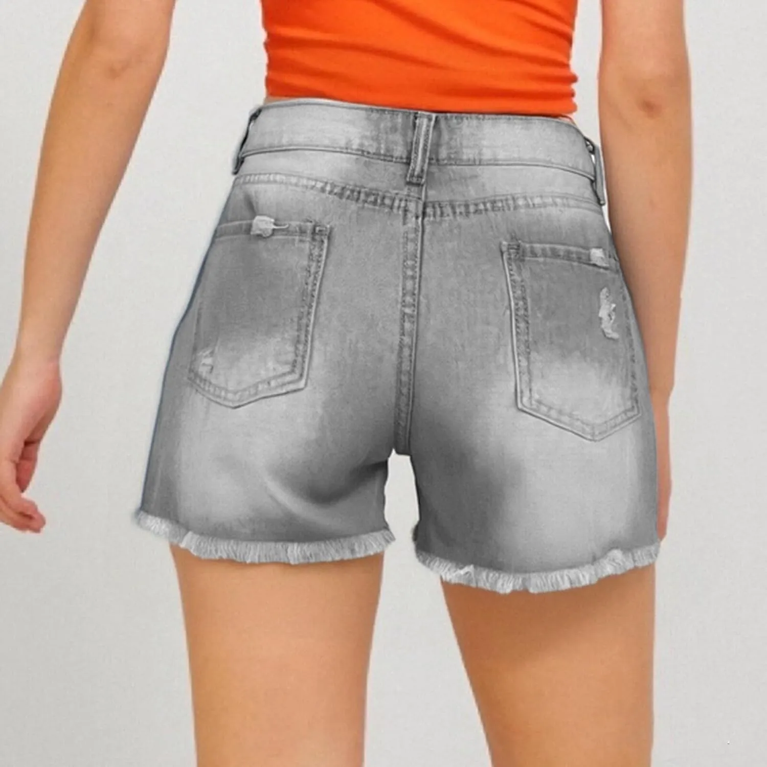 Jorts Women Baggy Cut Off Ripped Jean Shorts Sexy Denim Boxer Shorts Raw Hem Trendy Jeans Lounge Cowgirl Pants