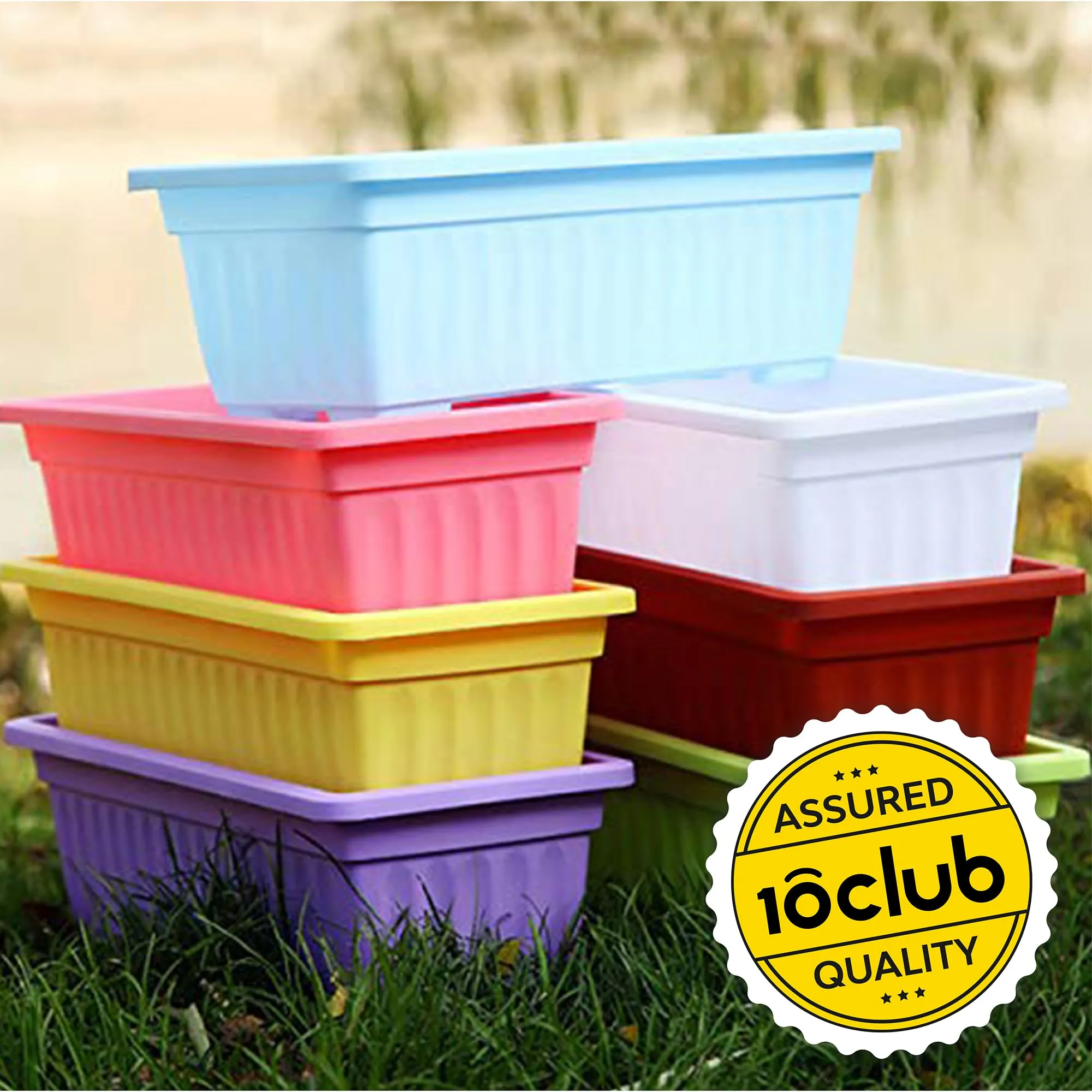 Kraft Seeds by 10CLUB 14inch Window Planters/ pots for plants, flower pot plant pots planters plastic pots for plants, plant pots for home décor flower pots for garden (Pack of of 1, Green)