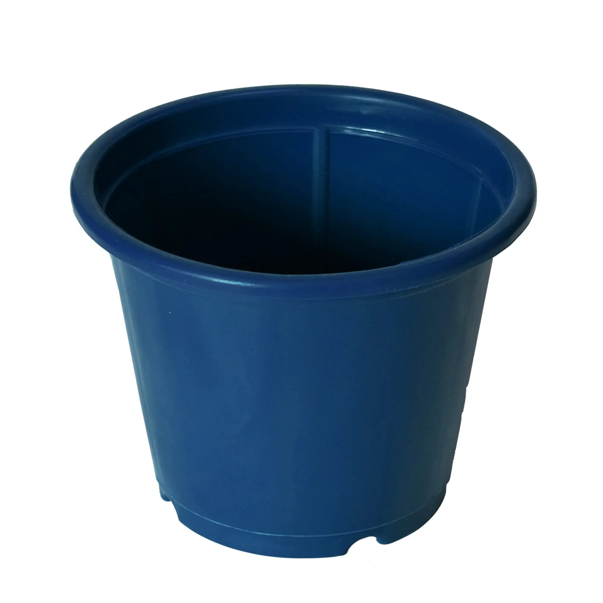 Kuber Industries Durable Plastic Flower Pot|Gamla with Drain Holes for Indoor Home Decor & Outdoor Balcony,Garden,6"x5",Pack of 10,(Blue)
