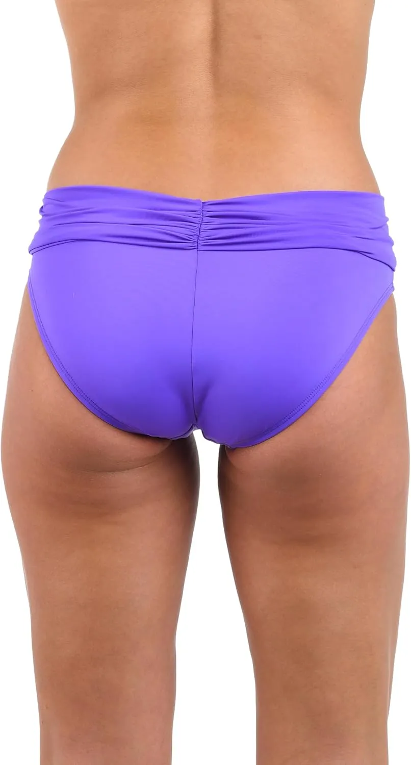 La Blanca Women's Island Goddess Banded Hipster Swimsuit Bottom Pineapple
