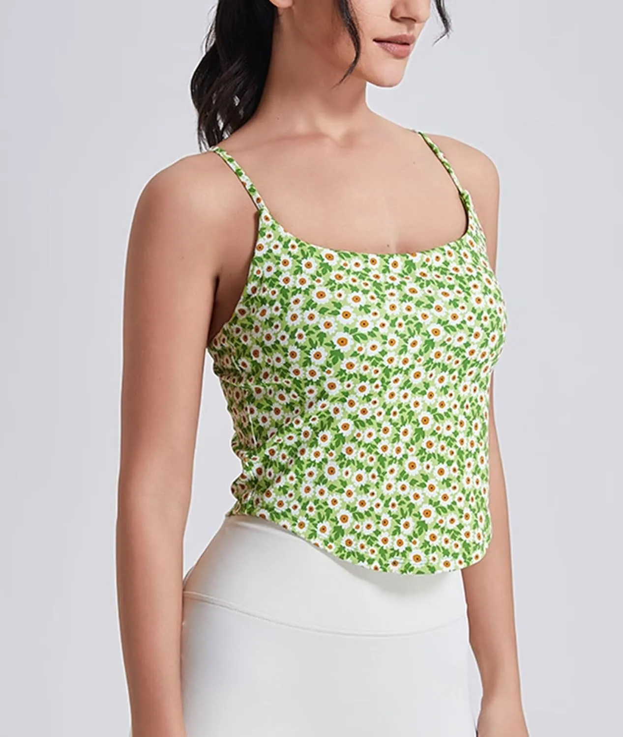Ladies Tank Tops with Built in Bra Athletic Camisole Gym Workout Running Yoga Vest Tops for Women