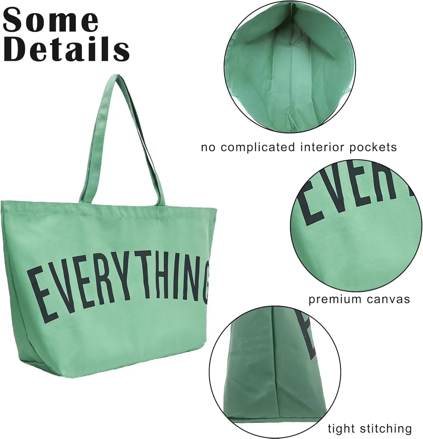 Large Canvas Tote Bag Reusable Grocery Bags Shopping Bags for Women Foldable Extra Large Everything Bag
