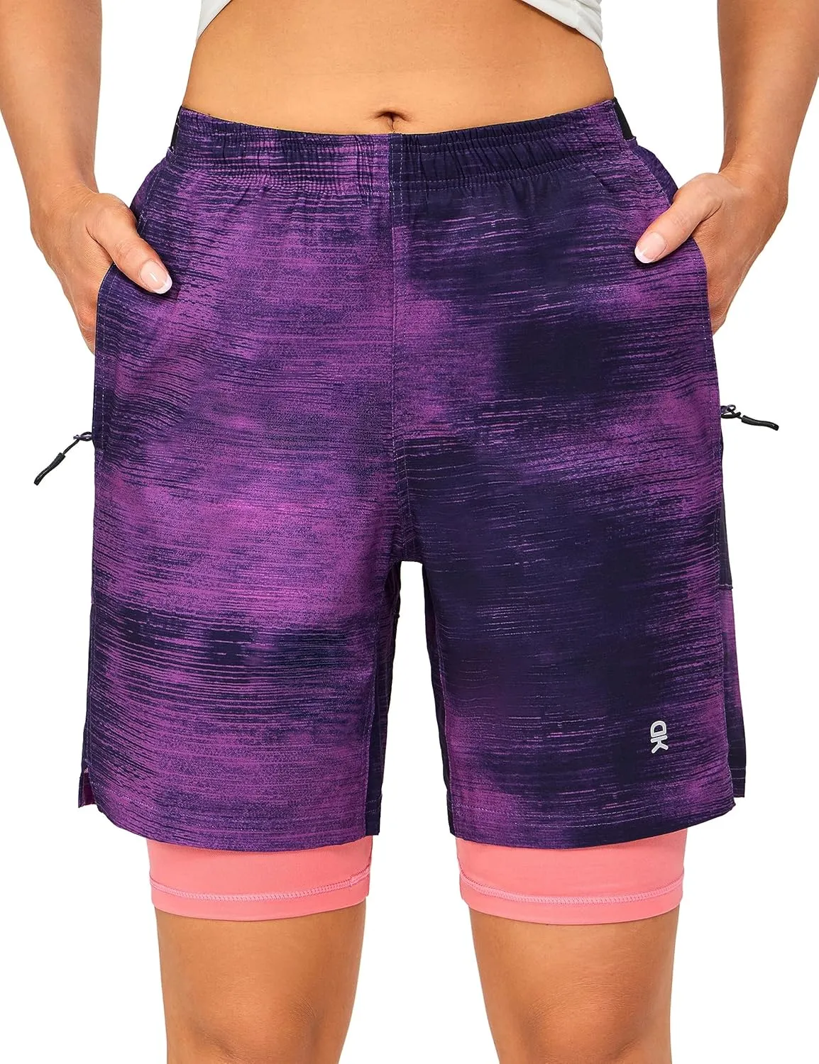 Little Donkey Andy Womens Quick Dry Board Shorts 9" Lightweight Stretch Swim Beach Shorts with Liner and Pockets