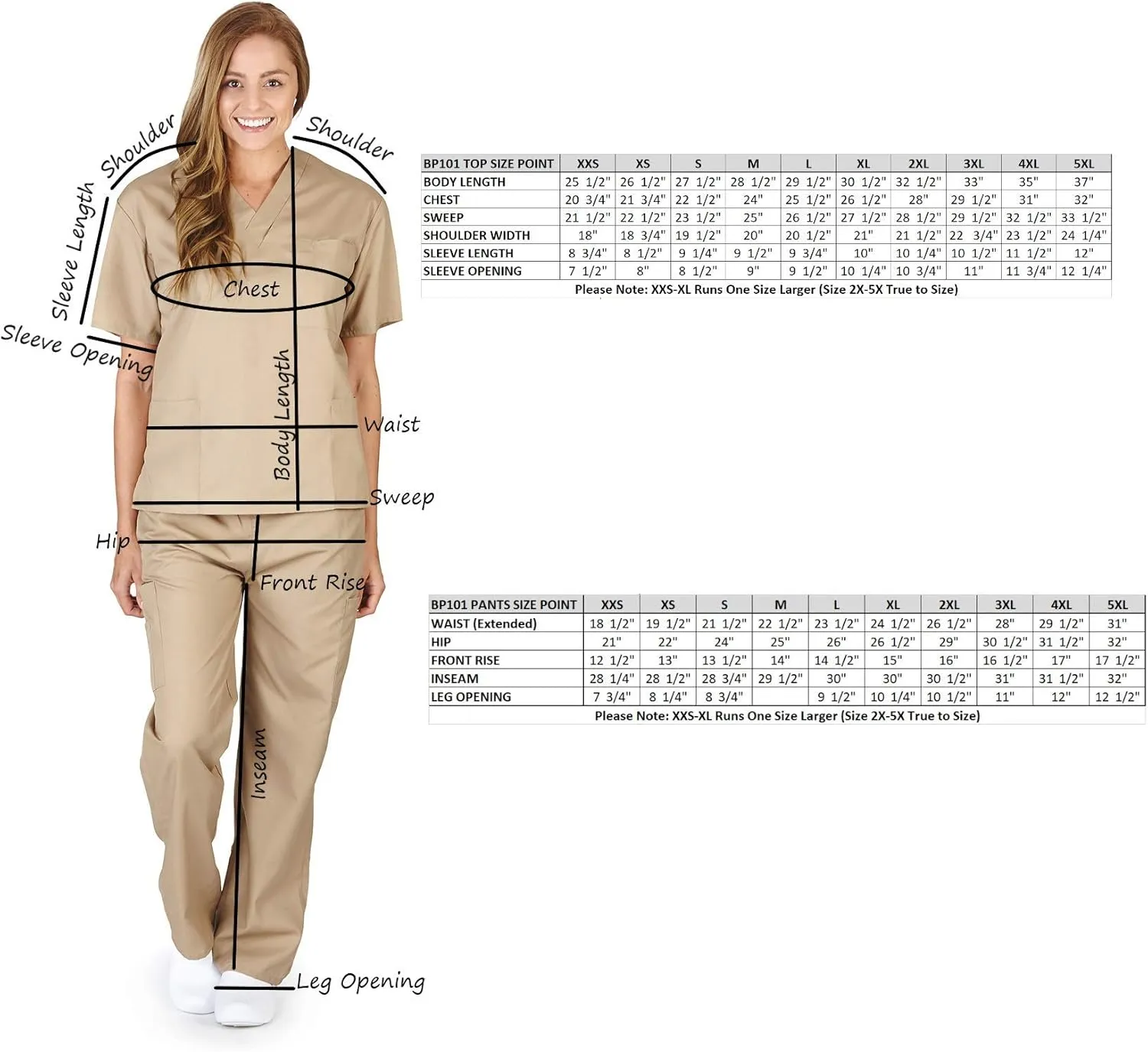 M&M SCRUBS Women Scrub Set V-Neck Medical Scrub Tops and Drawstring Pants - Pack of 2 Set