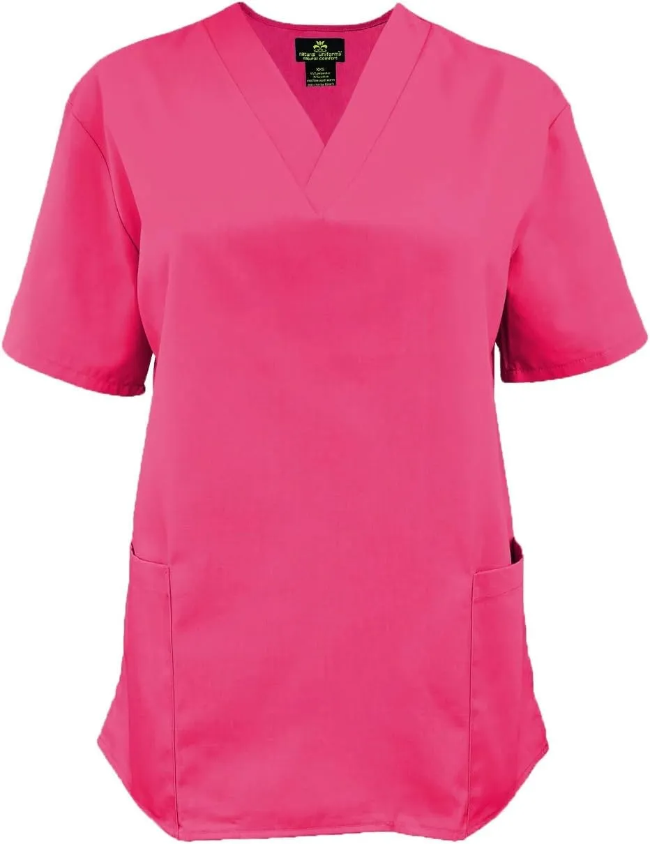 M&M SCRUBS Women Scrub Set V-Neck Medical Scrub Tops and Drawstring Pants - Pack of 6 Set