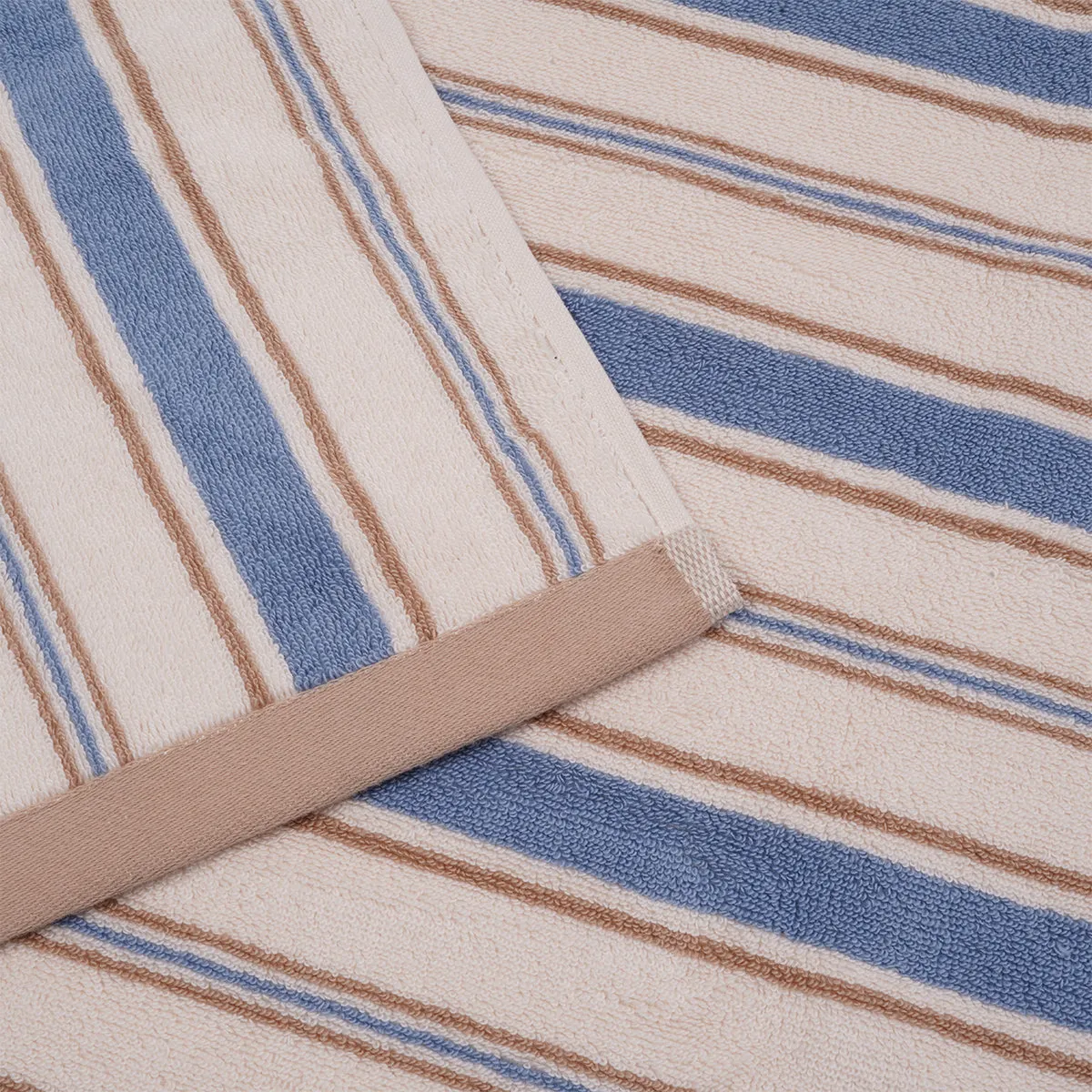 Meadow Blue Shoreham Stripe Cotton Mat