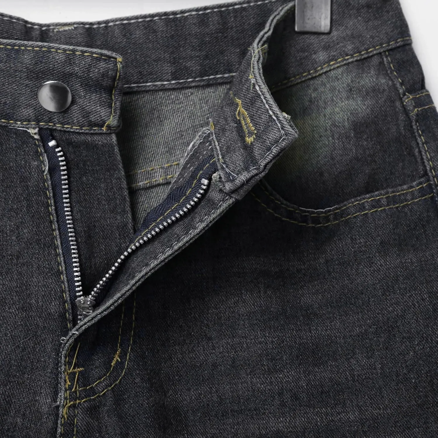 Men Loose Denim Shorts Baggy Casual Wide Leg Long Jean Jorts Hip Hop Shorts 2025 Trendy Streetwear