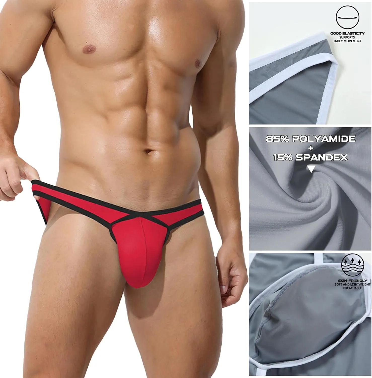 Men Slips Briefs Sexy Underpants Bulge Pouch Underwear Low Waist Panties Lingerie