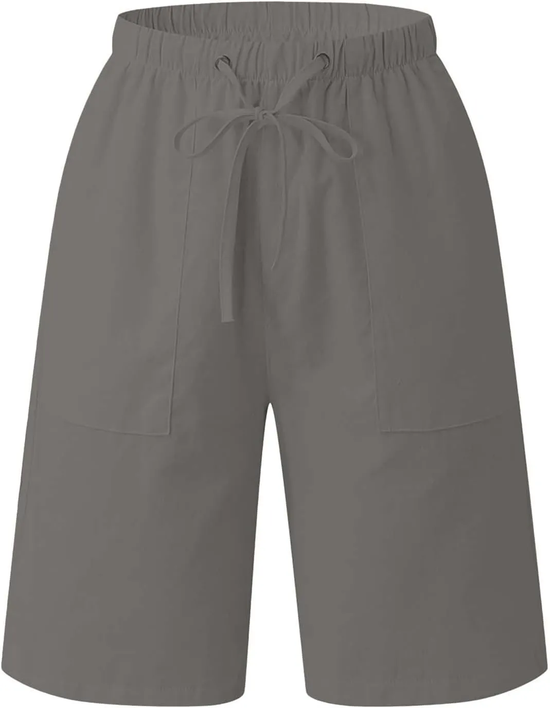 Mens Dressy Casual Shorts Summer Loose Fit Lightweight Plus Size Drawstring Sports Pants Solid Combat Leisure Vacation Shorts