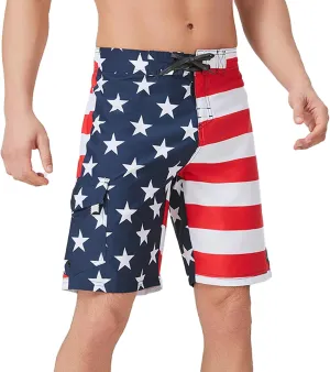 Men's Swim Trunks 22 Quick Dry Board Shorts with Key Keeper, No Mesh Lining - Perfect for Surfing & Swimming