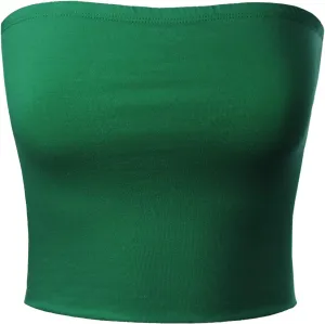 MixMatchy Women's Strapless Tube Tops Basic Bandeau Crop Sleeveless Backless Casual Sexy Going Out Tops Summer 2025