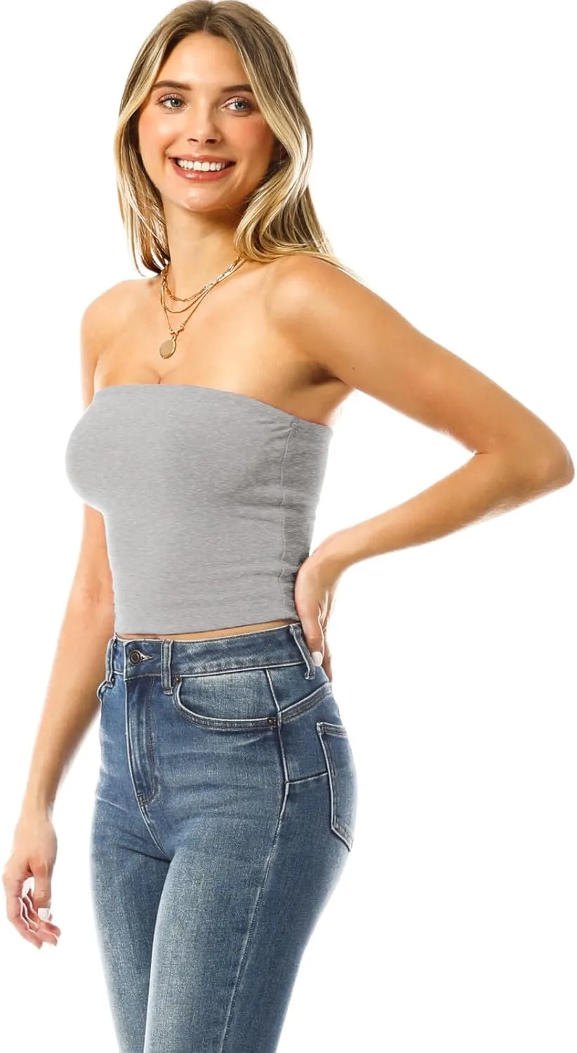 MixMatchy Women's Strapless Tube Tops Basic Bandeau Crop Sleeveless Backless Casual Sexy Going Out Tops Summer 2025