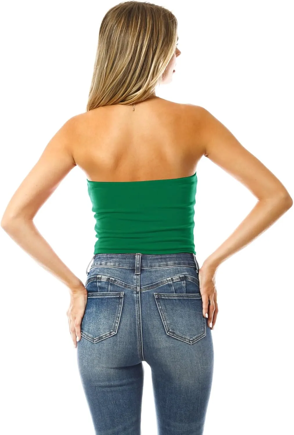 MixMatchy Women's Strapless Tube Tops Basic Bandeau Crop Sleeveless Backless Casual Sexy Going Out Tops Summer 2025