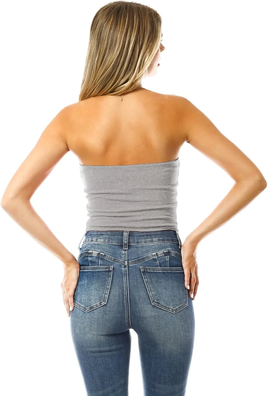MixMatchy Women's Strapless Tube Tops Basic Bandeau Crop Sleeveless Backless Casual Sexy Going Out Tops Summer 2025