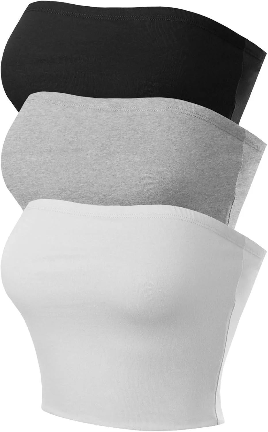 MixMatchy Women's Strapless Tube Tops Basic Bandeau Crop Sleeveless Backless Casual Sexy Going Out Tops Summer 2025