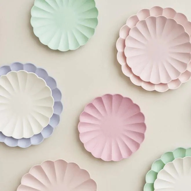 Multicolor Small Simply Eco Paper Plates - Pack of 8