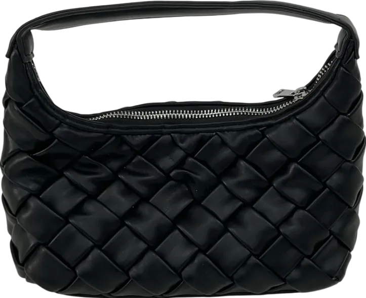 NA-KD Black Woven Tote Bag One Size