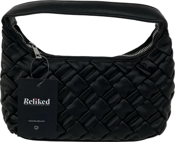 NA-KD Black Woven Tote Bag One Size