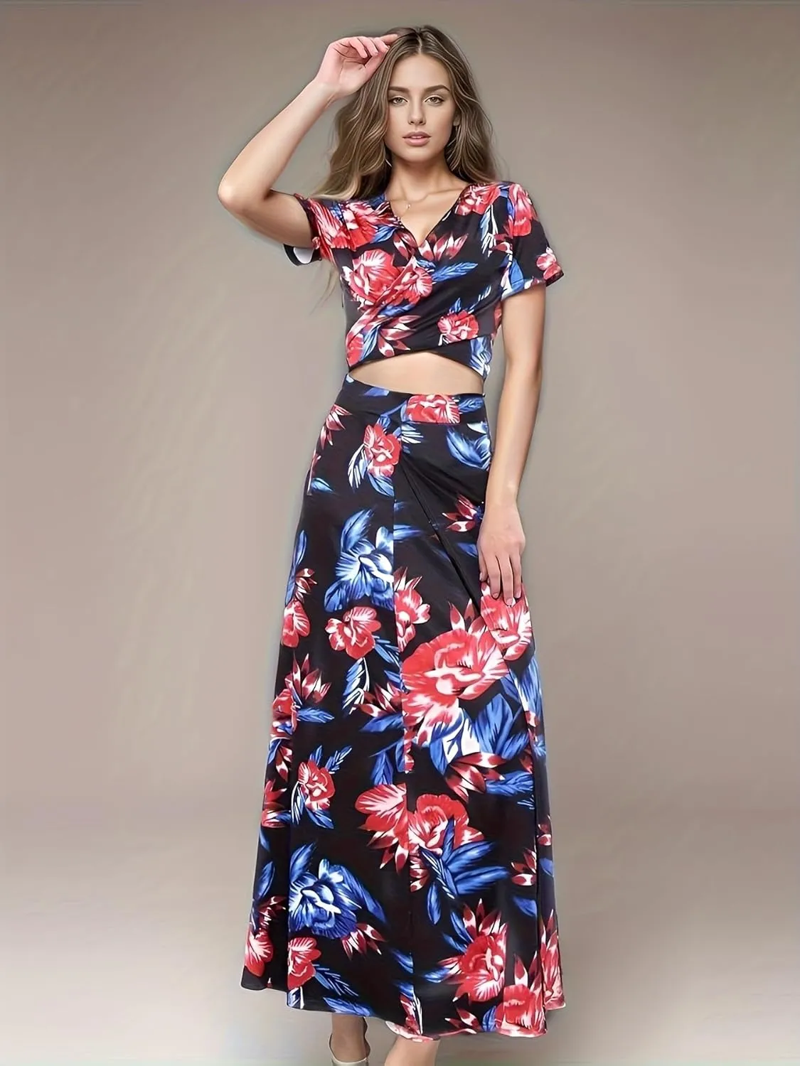 NASKY Exquisite Women's Long Maxi Skirt Sets in Mid - Length, Perfect for Ladies' Beach Getaways as Well as Daily Life