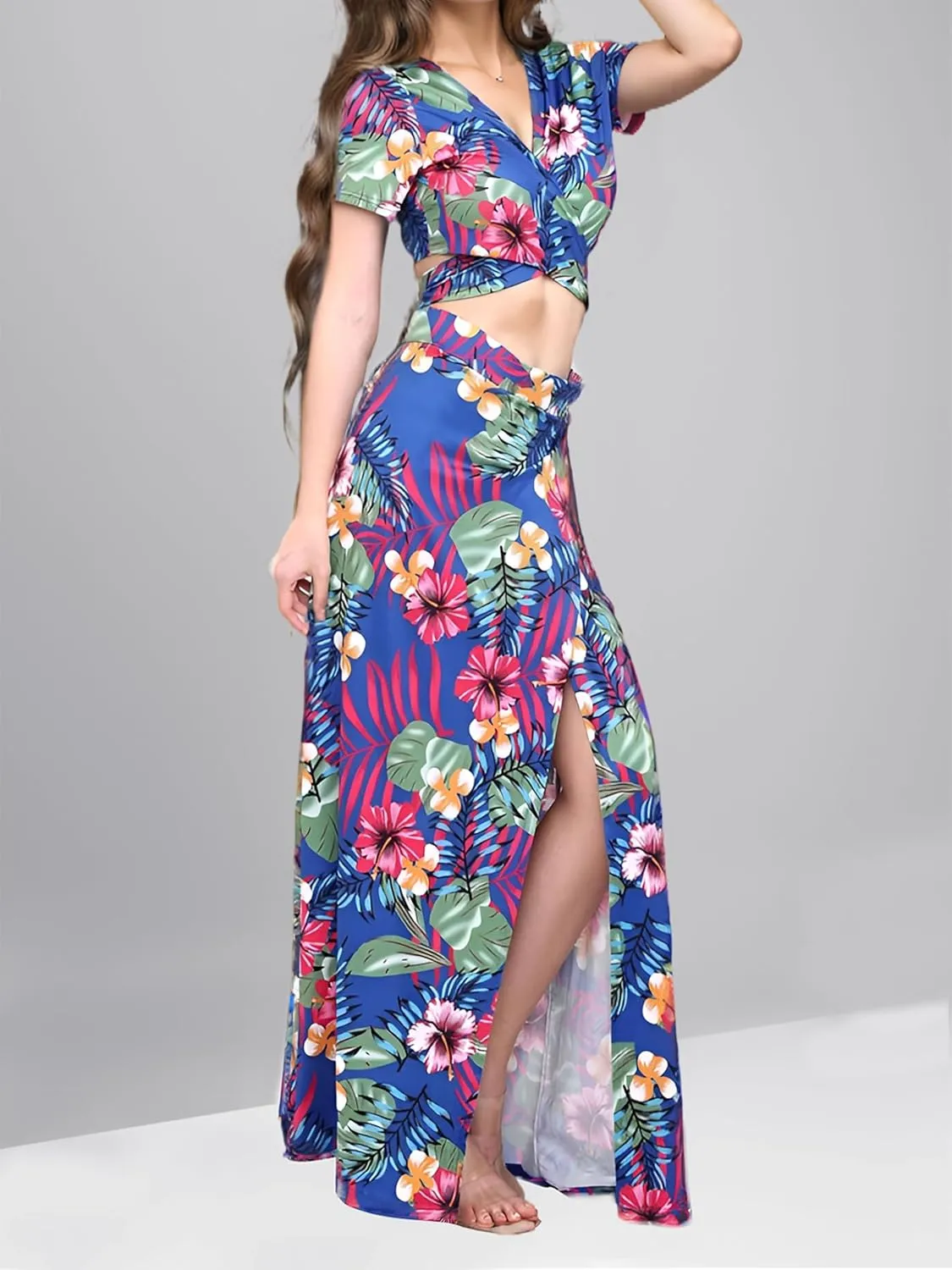 NASKY Exquisite Women's Long Maxi Skirt Sets in Mid - Length, Perfect for Ladies' Beach Getaways as Well as Daily Life