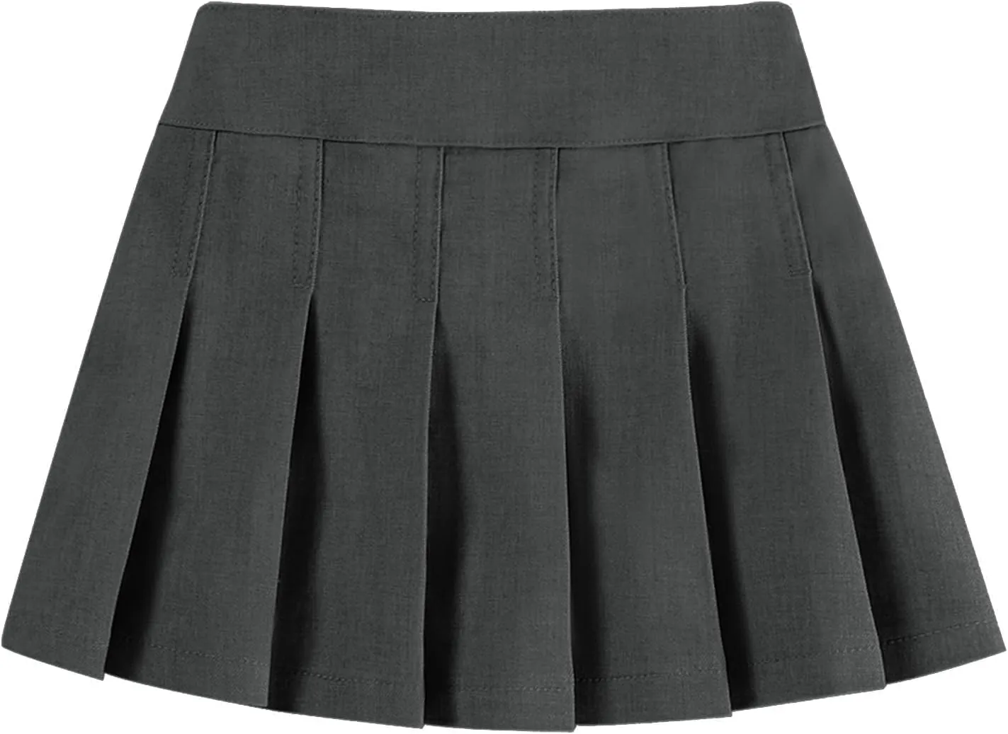 Neutocd Toddler Girls Skirts Skorts Denim Elastic Waistband Flared Pleated Skirts for Girls Kids Casual Stretchy Skater Skirt
