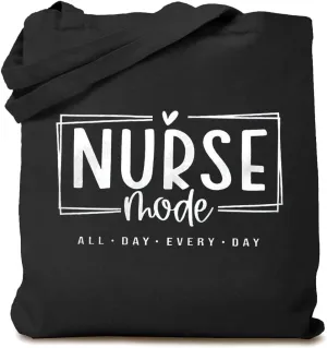 Nurse Life Canvas Tote Bags for Women Nurse Mode Shoulder Bags Reusable Shopping Bags Gifts for Nurse