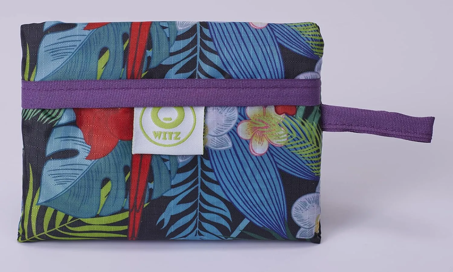 O-WITZ Reusable Grocery Bags | Vibrant Tote Bag For Groceries, Gym, Office, Beach, Toys & More | Washable Design With Large Handles For Maximum Convenience | Folds Into A Small Pouch, 3-pack, Parrots
