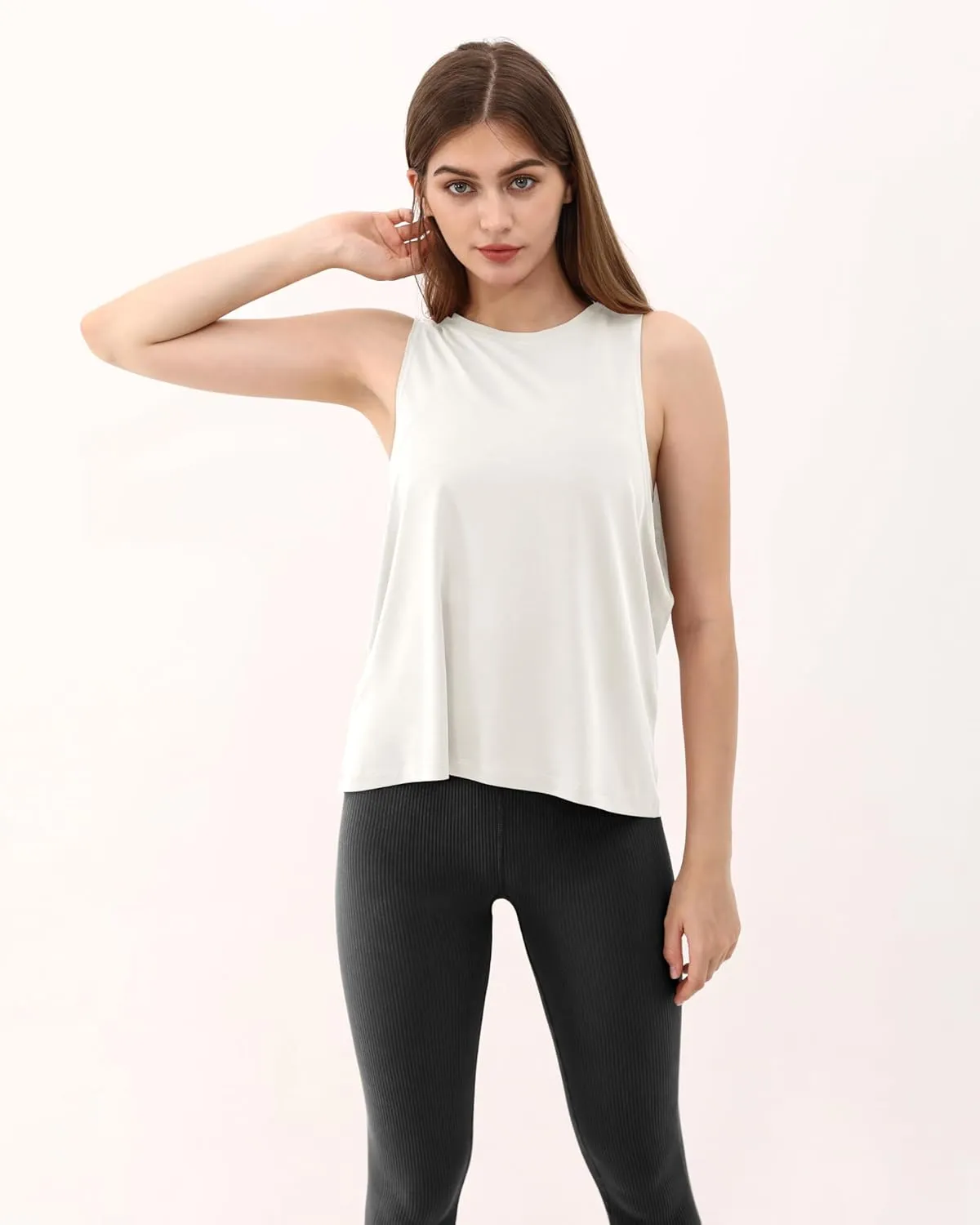 ODODOS 3-Pack Loose Tank Tops for Women Sleeveless Gym Athletic Workout Tops Yoga Shirts