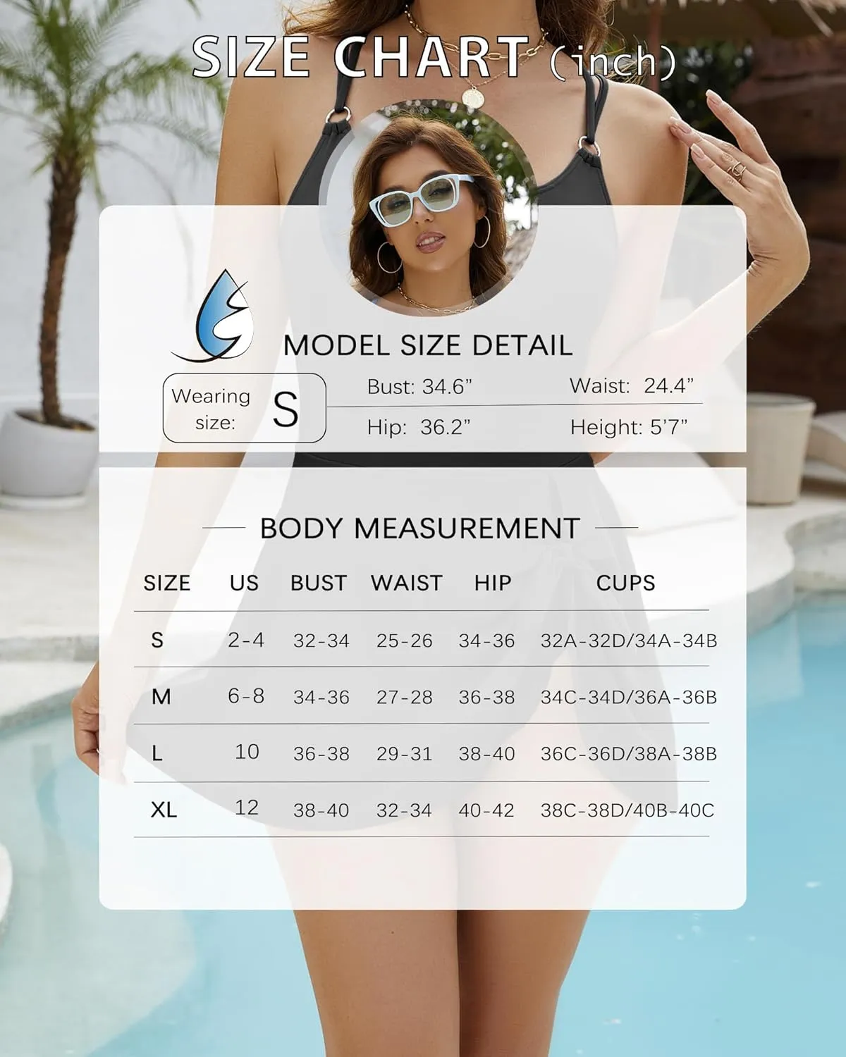 One Piece Swim Dresses Tummy Control Swimsuits for Women Modest Tie Knot Skirt Bathing Suits with Built in Bottom