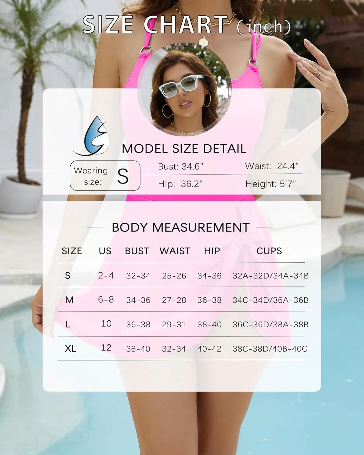 One Piece Swim Dresses Tummy Control Swimsuits for Women Modest Tie Knot Skirt Bathing Suits with Built in Bottom