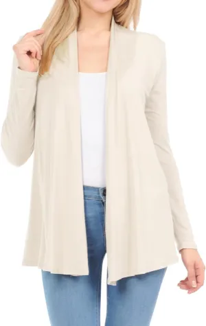 Pastel by Vivienne Women's Long Sleeve Jersey Cardigan
